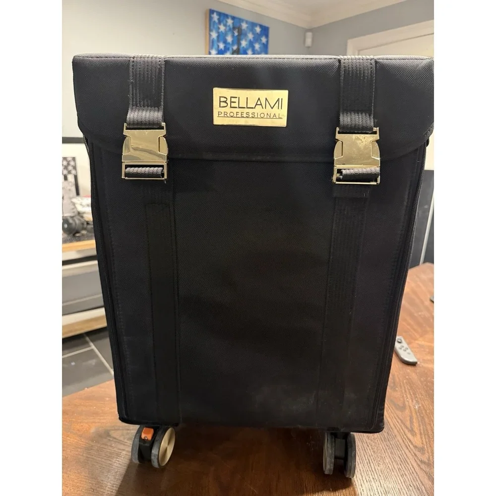 BELLAMI‎ Professional Makeup Hair Trolley Compartments Travel Roller Bag Luggage